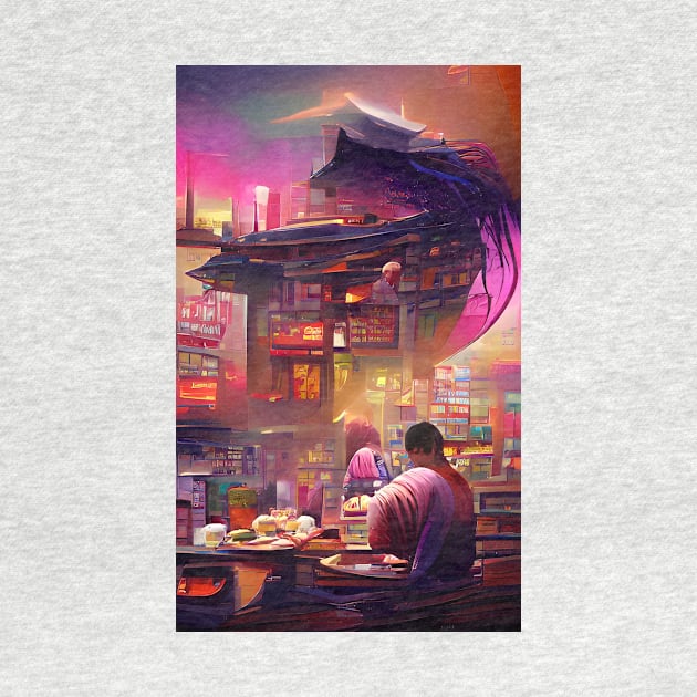 Ramen Terrace | Cyberpunk| Ramen near me by PsychicLove